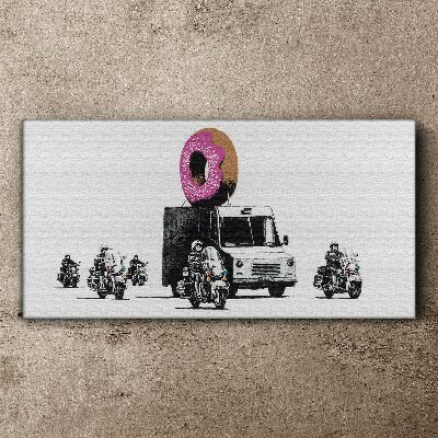 Tablou canvas Donuts Poliția Banksy