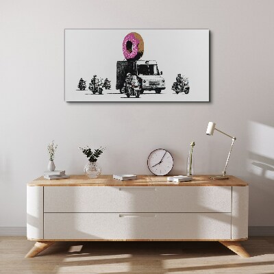 Tablou canvas Donuts Poliția Banksy