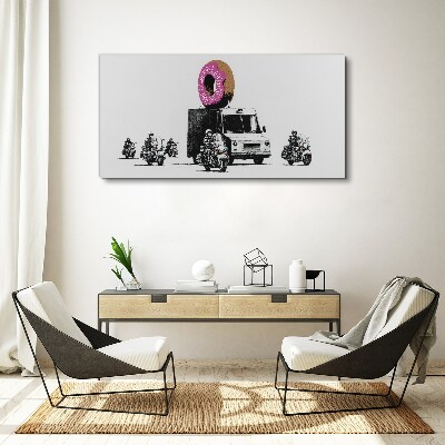 Tablou canvas Donuts Poliția Banksy