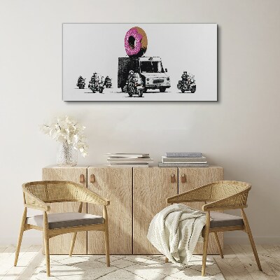 Tablou canvas Donuts Poliția Banksy