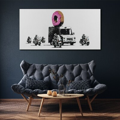 Tablou canvas Donuts Poliția Banksy