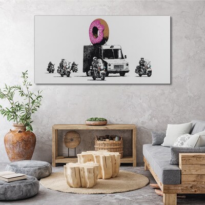 Tablou canvas Donuts Poliția Banksy