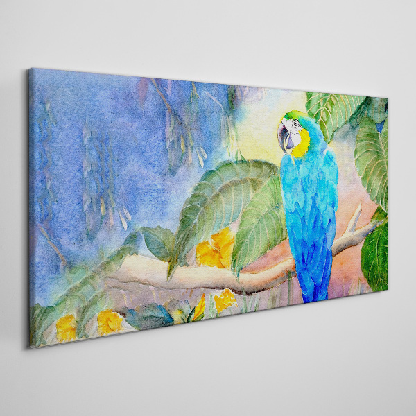 Tablou canvas Papagal tropical în acuarelă