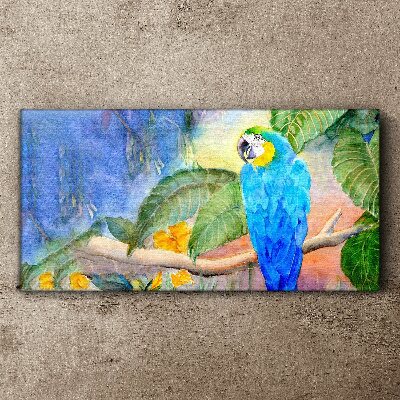 Tablou canvas Papagal tropical în acuarelă