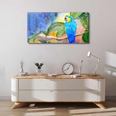 Tablou canvas Papagal tropical în acuarelă