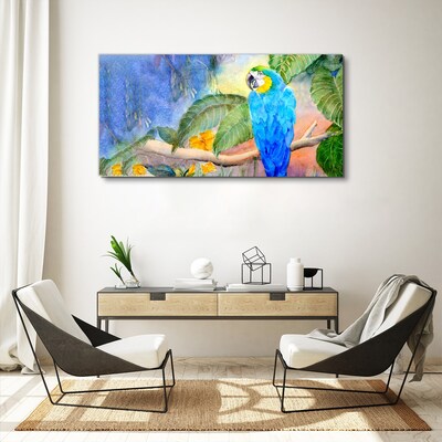 Tablou canvas Papagal tropical în acuarelă