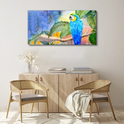 Tablou canvas Papagal tropical în acuarelă