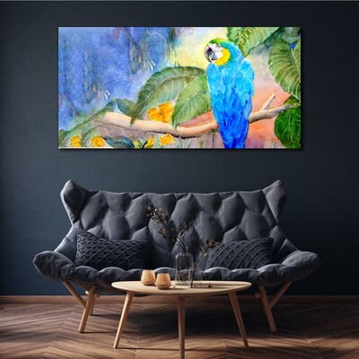 Tablou canvas Papagal tropical în acuarelă