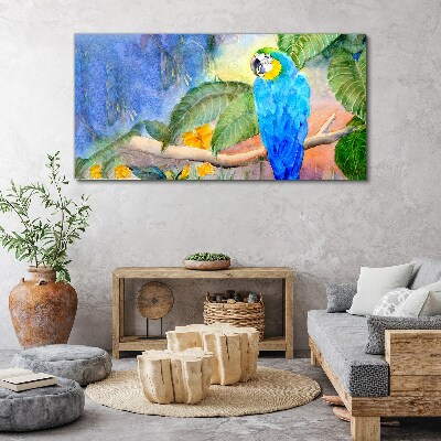 Tablou canvas Papagal tropical în acuarelă
