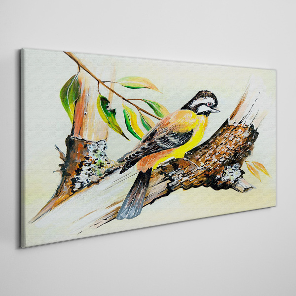Tablou canvas Pasăre pe o ramură
