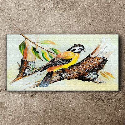 Tablou canvas ramură frunze animal pasăre
