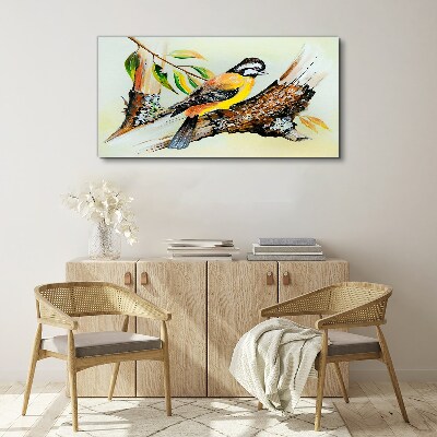 Tablou canvas ramură frunze animal pasăre