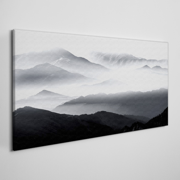 Tablou canvas Panoramă de munte cețoasă