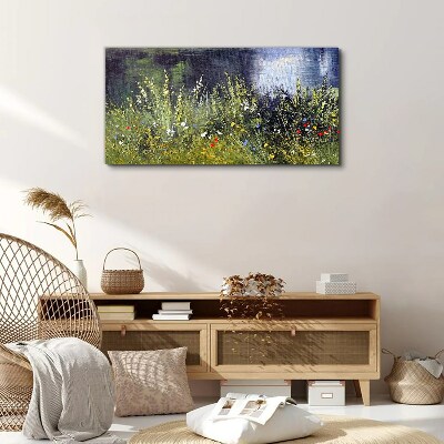Tablou canvas flori de râu iarbă