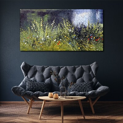 Tablou canvas flori de râu iarbă
