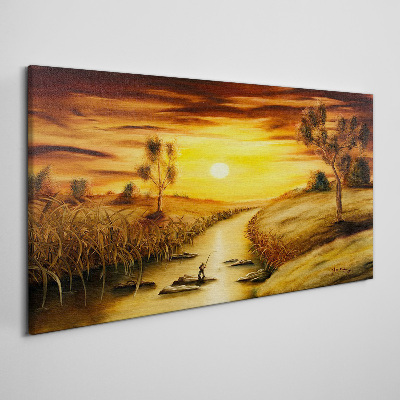 Tablou canvas Ora de aur pe râu