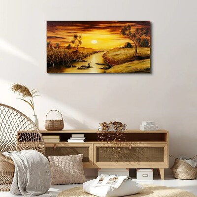 Tablou canvas Ora de aur pe râu