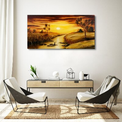 Tablou canvas Ora de aur pe râu