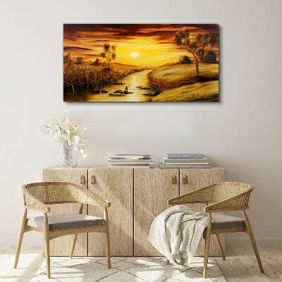 Tablou canvas Ora de aur pe râu
