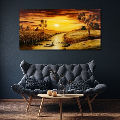 Tablou canvas Ora de aur pe râu