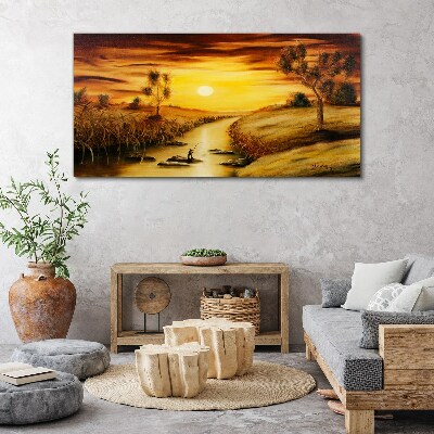 Tablou canvas Ora de aur pe râu
