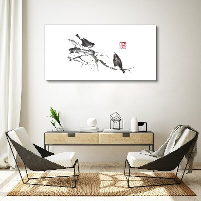 Tablou canvas Păsări pe o ramură