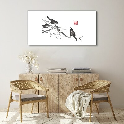 Tablou canvas Păsări pe o ramură