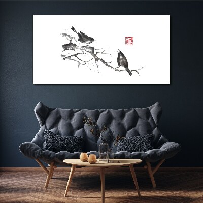 Tablou canvas Păsări pe o ramură