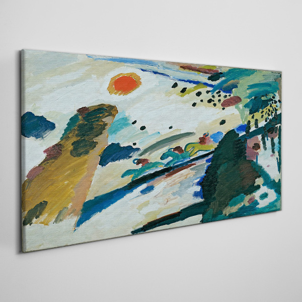 Tablou pe panza Peisaj abstract cu soare