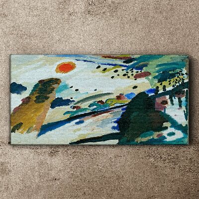 Tablou pe panza Peisaj abstract cu soare
