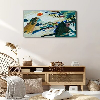 Tablou pe panza Peisaj abstract cu soare