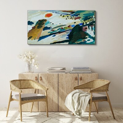 Tablou pe panza Peisaj abstract cu soare