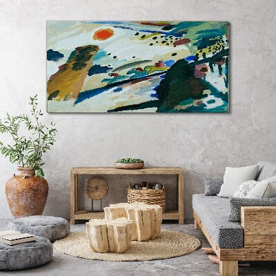 Tablou pe panza Peisaj abstract cu soare