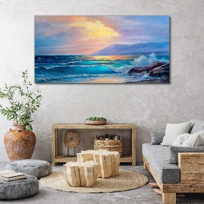 Tablou canvas coasta Valurile cerului