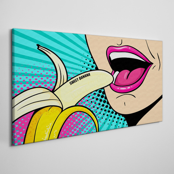 Tablou canvas Banană dulce în stil pop art