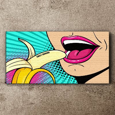 Tablou canvas Banană dulce în stil pop art