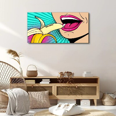 Tablou canvas Banană dulce în stil pop art
