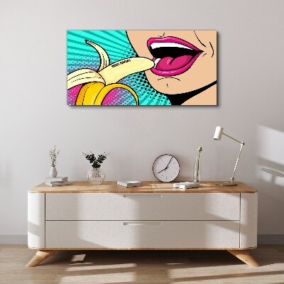 Tablou canvas Banană dulce în stil pop art