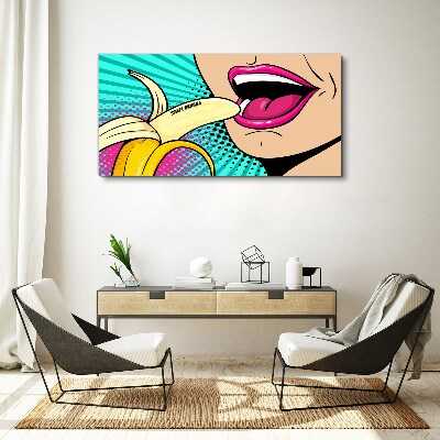 Tablou canvas Banană dulce în stil pop art