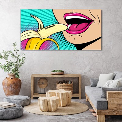 Tablou canvas Banană dulce în stil pop art