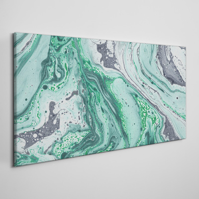 Tablou canvas Valuri verzi de abstractizare