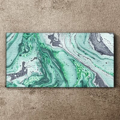 Tablou canvas Valuri verzi de abstractizare