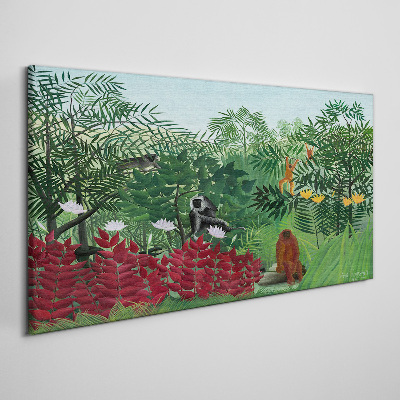 Tablou canvas Peisaj tropical cu maimuțe