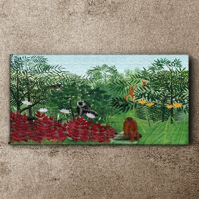 Tablou canvas Peisaj tropical cu maimuțe