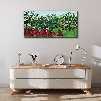 Tablou canvas Peisaj tropical cu maimuțe