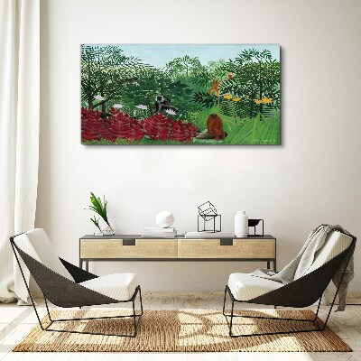 Tablou canvas Peisaj tropical cu maimuțe