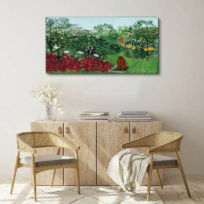 Tablou canvas Peisaj tropical cu maimuțe