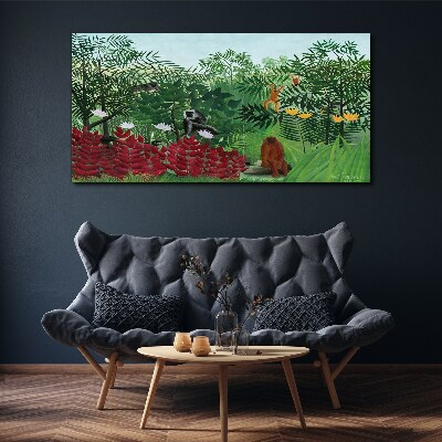 Tablou canvas Peisaj tropical cu maimuțe