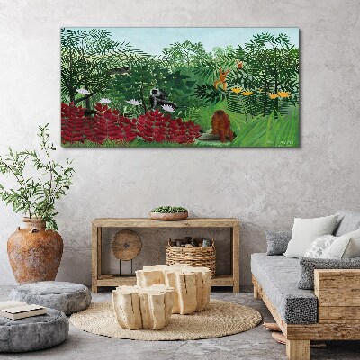 Tablou canvas Peisaj tropical cu maimuțe