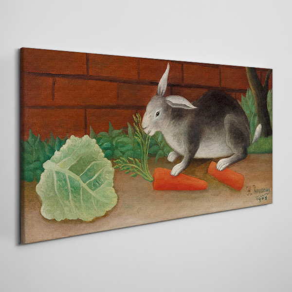 Tablou canvas Iepurele cu morcovi